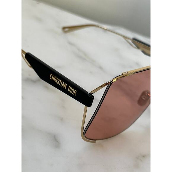 Dior ArchiDior S1U Oversized Sunglasses in Gold Pink main image 4